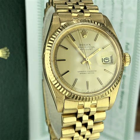 rolex datejust gold 18k